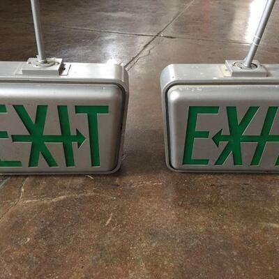 Pair of Metal "EXIT" Signs