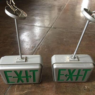 Pair of Metal "EXIT" Signs