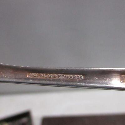 Lot 174 - Mixed Plated Flatware With Storage Box
