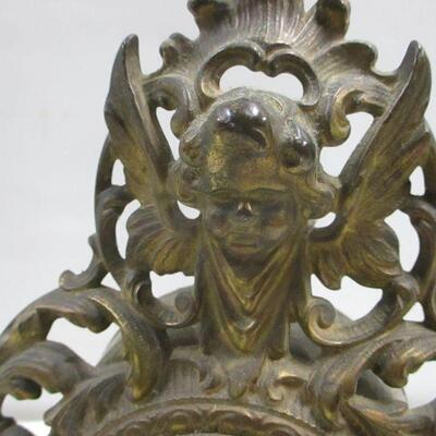 Lot 178 - Clock & Brass Door Knocker