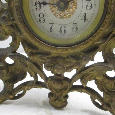 Lot 178 - Clock & Brass Door Knocker