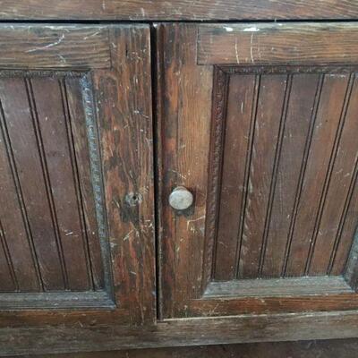 Antique Oak Dry Sink Washstand 