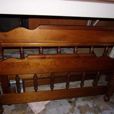 Lot 184 - Walnut Full/Queen Bed Frame with Rails 61"