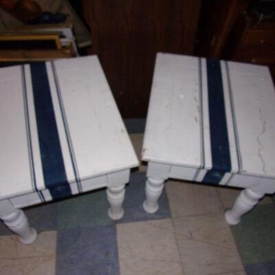 Lot 188 - Broyhill Painted End Tables 