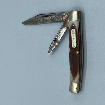 Vintage 2 Blade Schrade Old Timer Pocket Knife 330T