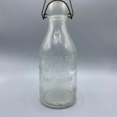 Vintage Thatcher's Dairy Absolutely Pure Milk Glass Bottle