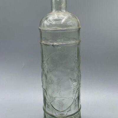 Grapevine Pattern Handcrafted In Spain Glass Bottle 