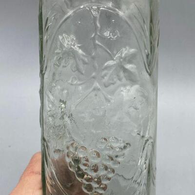 Grapevine Pattern Handcrafted In Spain Glass Bottle 