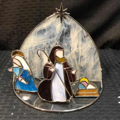 Welcome Home™ Glass Nativity Candle Holders NIB