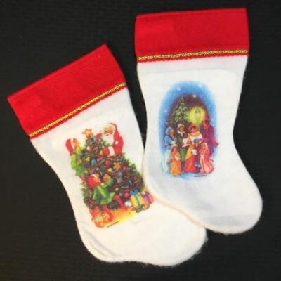 Lot of 2 Holiday Stockings