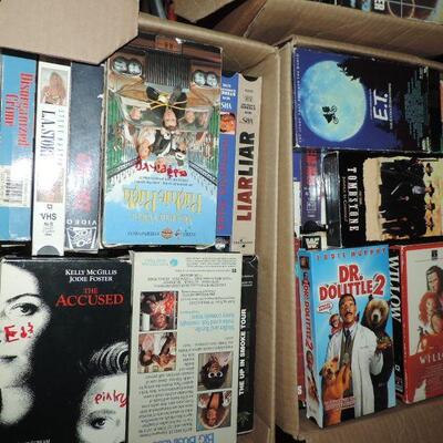 BOXS OF VHS TAPES