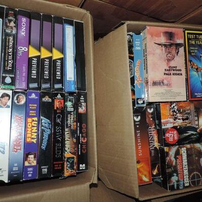 BOXS OF VHS TAPES