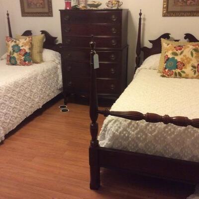 Matching Federal Twin Beds