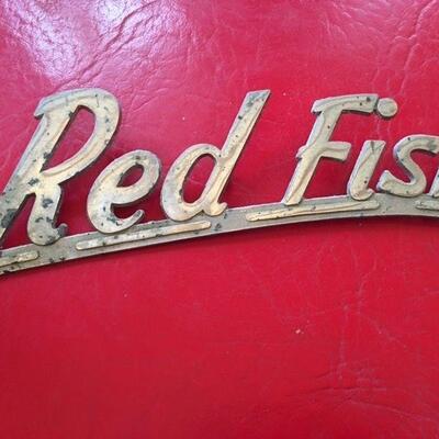 Cool Vintage RedFish 1950s Cadillac style fiberglass boat shell 