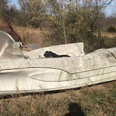 Cool Vintage RedFish 1950s Cadillac style fiberglass boat shell 