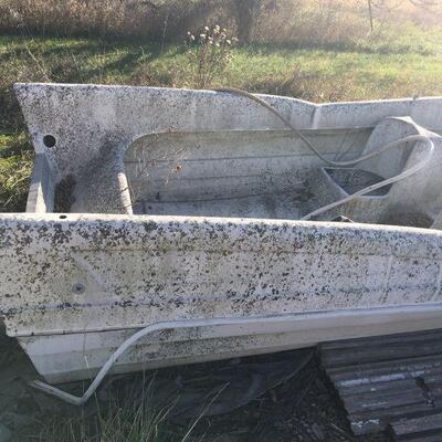 Cool Vintage RedFish 1950s Cadillac style fiberglass boat shell 
