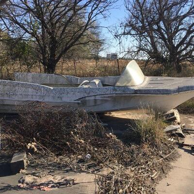 Cool Vintage RedFish 1950s Cadillac style fiberglass boat shell 