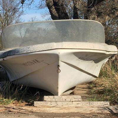 Cool Vintage RedFish 1950s Cadillac style fiberglass boat shell 