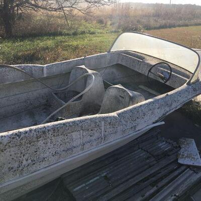 Cool Vintage RedFish 1950s Cadillac style fiberglass boat shell 