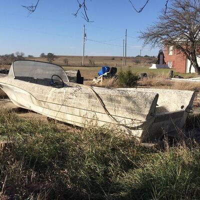 Cool Vintage RedFish 1950s Cadillac style fiberglass boat shell 