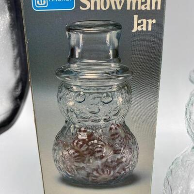 Anchor Hocking Snowman Jar Boxed YD#011-1120-00187