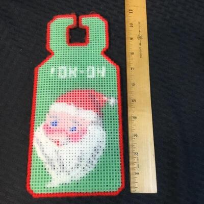 Crocheted Holiday Santa Claus Door Knob Hanger