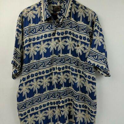 Hawaiian Silk Company Men's Shirts Qty 2 Blue Floral & Red Floral Size Large
