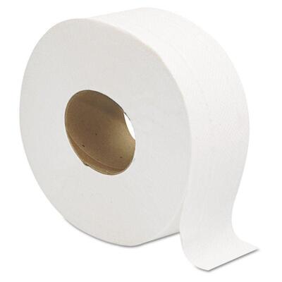 GEN Jumbo JRT Toilet Paper, 2-Ply, White, 9 in Diameter, 12 Rolls/Carton - New