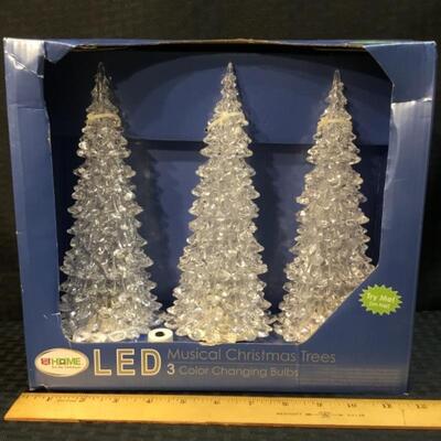 Rite Aid Home for the Holidaysâ„¢ Boxed Set of 3 LED Musical Holiday Trees