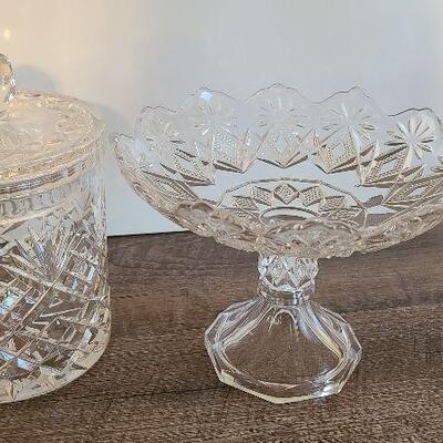 D63: Cut Cystal Candy Jar & Compote