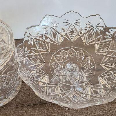 D63: Cut Cystal Candy Jar & Compote