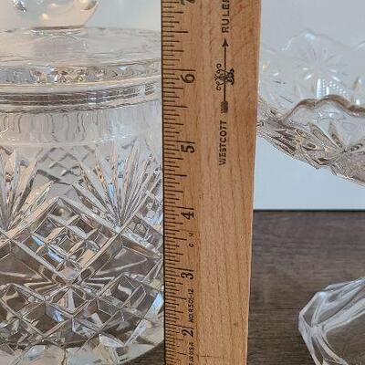 D63: Cut Cystal Candy Jar & Compote