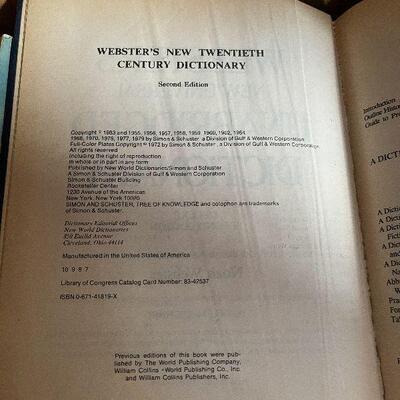 F104: Webster's New Twentieth Century Dictionary 2nd Edition 1979