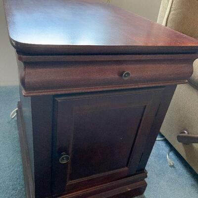 F106: Side Table with Drawer and Storage