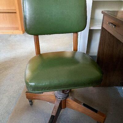 F108: Vintage Rolling Desk Chair by Pennsylvania Office Furniture