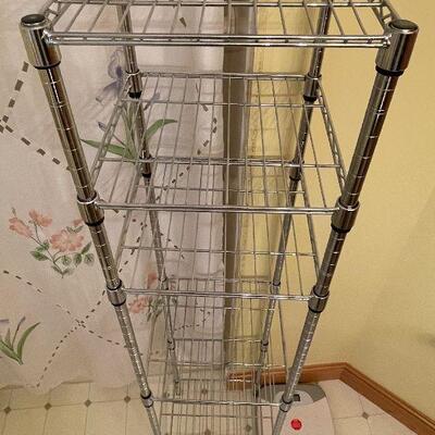 B122: 5' Square Wire Shelving Unit with 6 Shelves