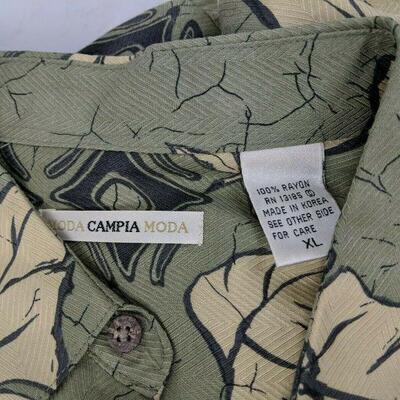 Moda Campia Moda Men's Short Sleeve Hawaiian Button Down Shirts Sx XL Qty 2