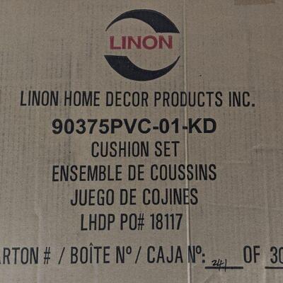 Linon Chelsea Nook Cushion Set, Brown - New