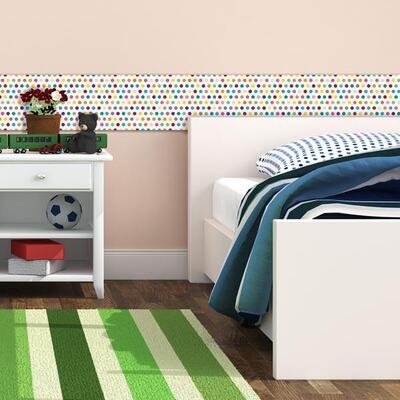 Pair of Home Decor Line Colorful Pois Peel & Stick Foam Tiles - New