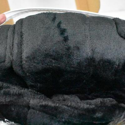 Fasciino Luxury Black Robe, One Size, Microfiber Polyester - New