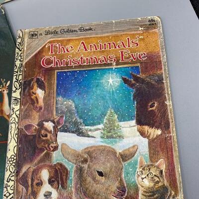 4 Vintage Kid's Christmas Books