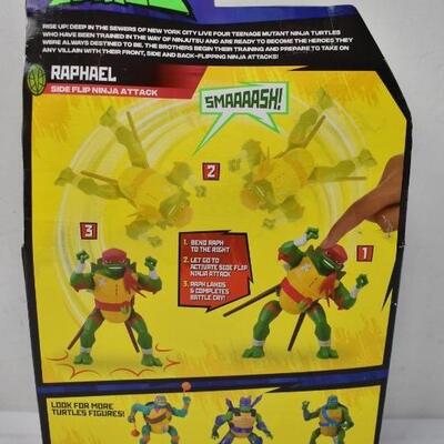 Rise of the TMNT Raphael SideFlip Attack Deluxe Figure, $20 Retail - New