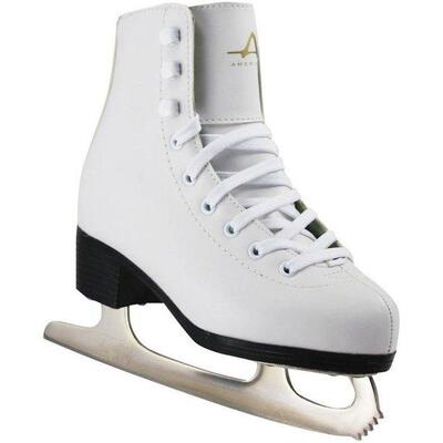 American Athletic Girls' Tricot-Lined Ice Skates, 13 Youth - New, Warehouse Dirt
