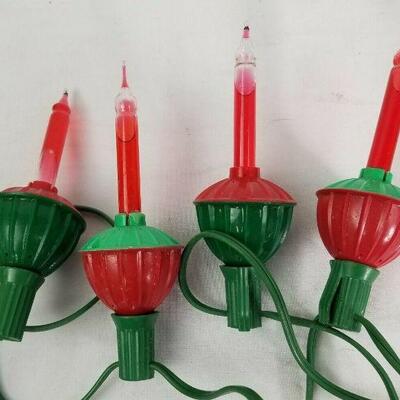 VTG Christmas Bubble Lights Multi-Color 7 Bulbs String Tested & Working + Extras
