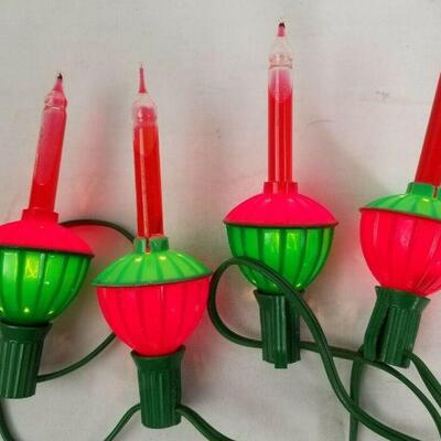 VTG Christmas Bubble Lights Multi-Color 7 Bulbs String Tested & Working + Extras