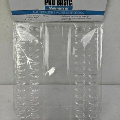 Pro Basic Marianna Nail Tip Palette, Clear, 60 Pieces - New