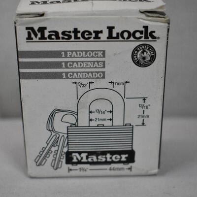 4x Master Lock 500KA Keyed Padlock, 1-3/4