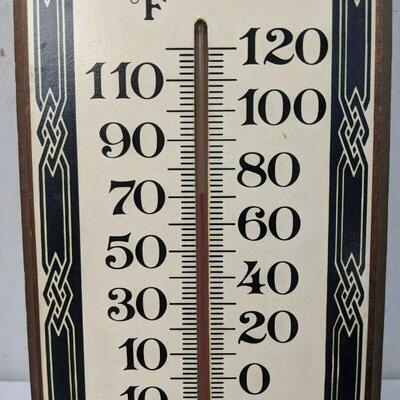 Vintage Inter Seal Wooden Thermometer Plaque, 1426, George Nathan 1984