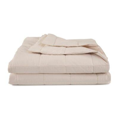 Twin, EcoPure Cotton Filled Cream Blanket - New