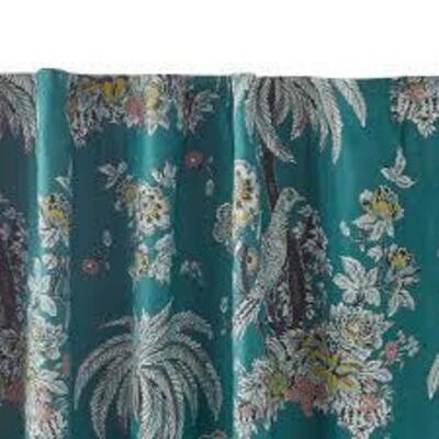Tropical Toile Room Darkening Curtain Panel Pair by Drew Barrymore Flower - New